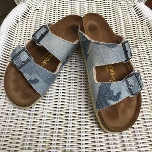 Denim camo Birkenstocks